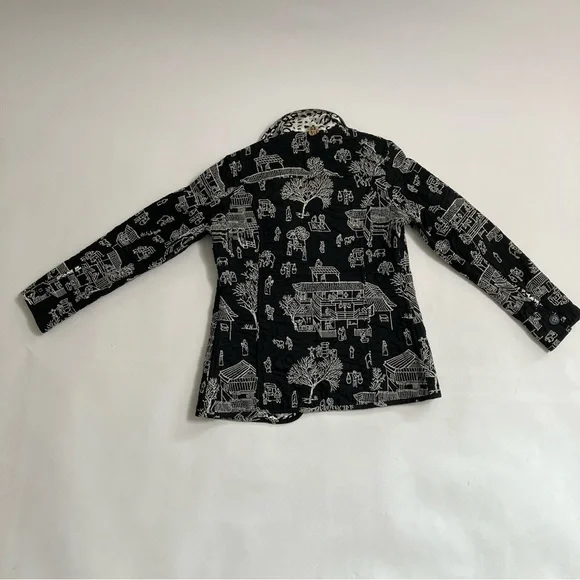 VINTAGE reversible textured and patterned blazer - Picture 4 of 9